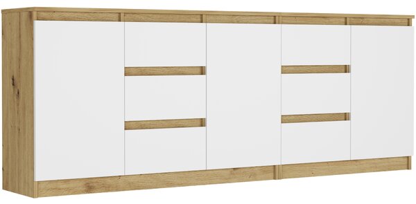 Comodă Reddis (artizanal + alb). Promo -16%. 1151513