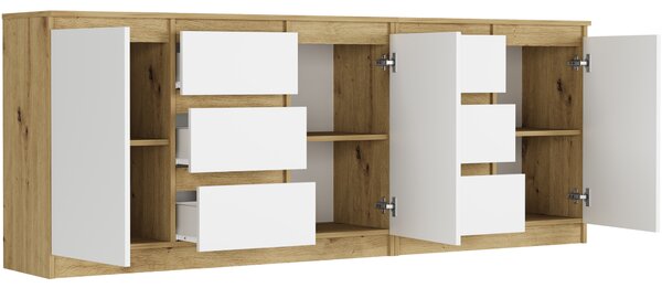 Comodă Reddis (artizanal + alb). Promo -16%. 1151513