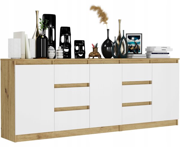 Comodă Reddis (artizanal + alb). Promo -16%. 1151513