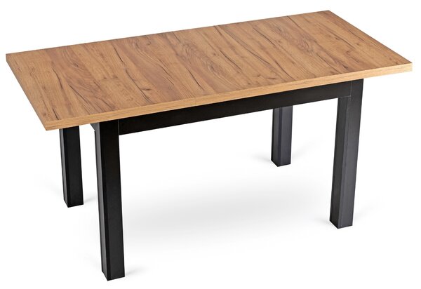 Masă sufragerie extensibilă Seguiremos (stejar craft auriu + negru) (pentru 4-6 persoane). 1119037
