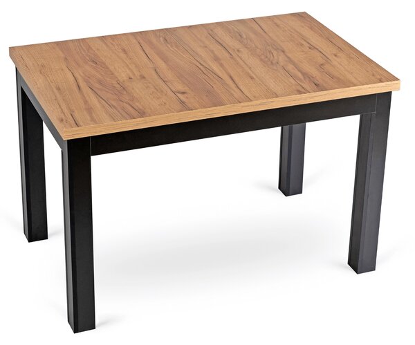 Masă sufragerie extensibilă Seguiremos (stejar craft auriu + negru) (pentru 4-6 persoane). 1119037