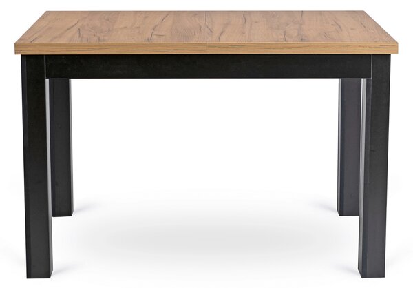 Masă sufragerie extensibilă Seguiremos (stejar craft auriu + negru) (pentru 4-6 persoane). 1119037