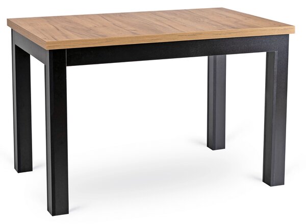 Masă sufragerie extensibilă Seguiremos (stejar craft auriu + negru) (pentru 4-6 persoane). 1119037