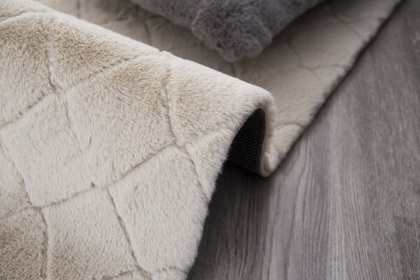 Model Blana Iepure, Lop Grofat 050, Covor Living Dormitor Antiderapant, Crem 140 x 200