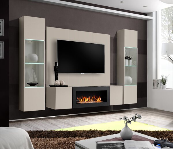Mobilier living cu biosemineu Feryhill CC FY M P3 (casmir) (cu iluminat). Promo -18%. 1156468