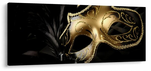 Tablou masca aurie (120x50 cm)
