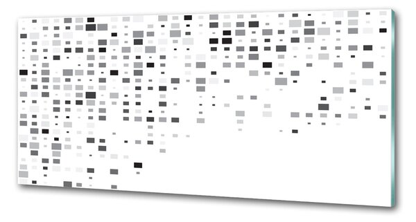 Sticlă printata bucătărie pătrate abstracte
