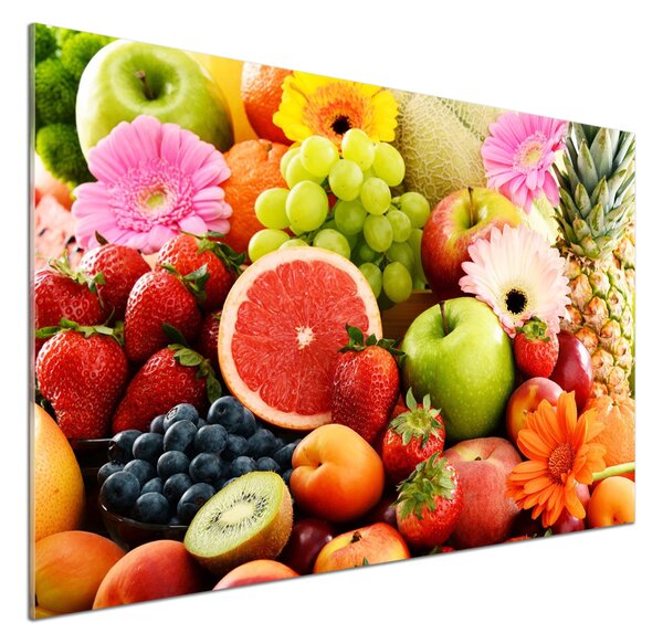 Panou sticlă bucătărie fructe colorate