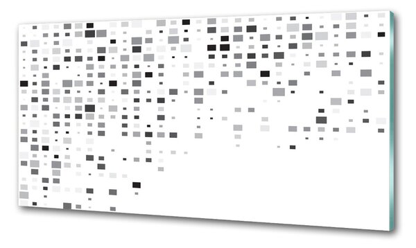 Sticlă printata bucătărie pătrate abstracte