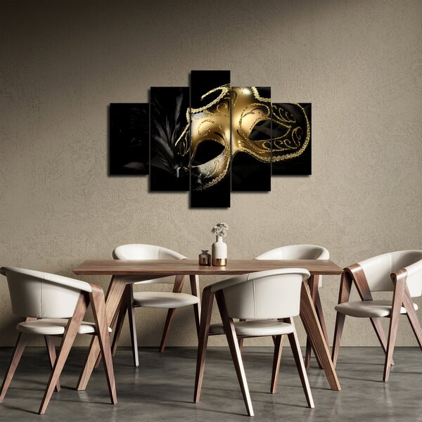Tablou masca aurie (150x105 cm)