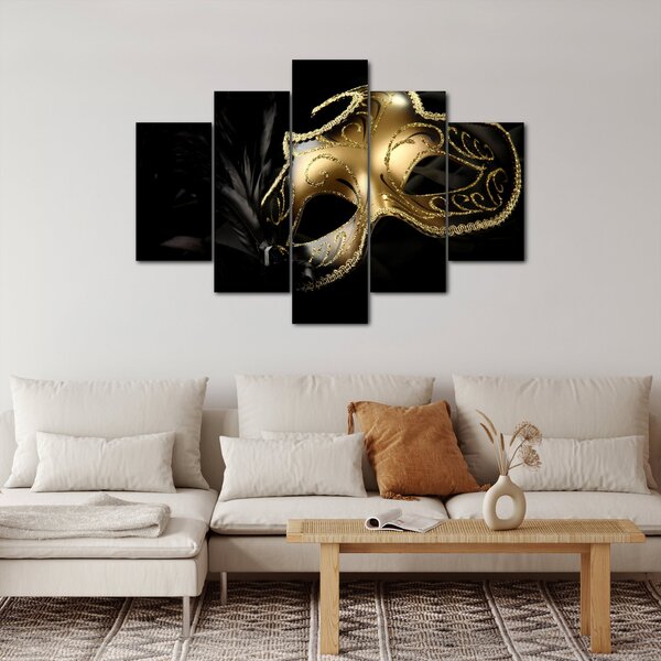 Tablou masca aurie (150x105 cm)