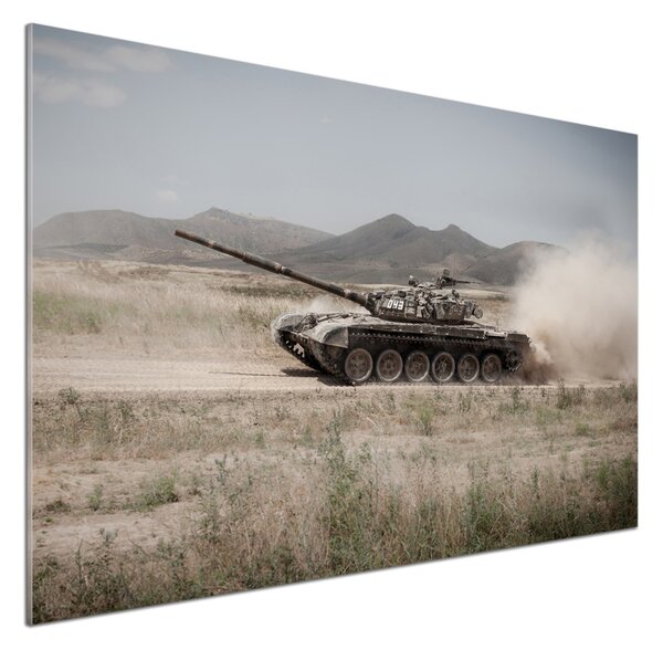 Panou sticlă decorativa bucătărie Tank în deșert