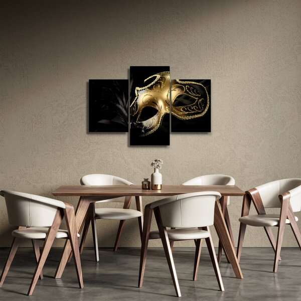 Tablou masca aurie (90x60 cm)