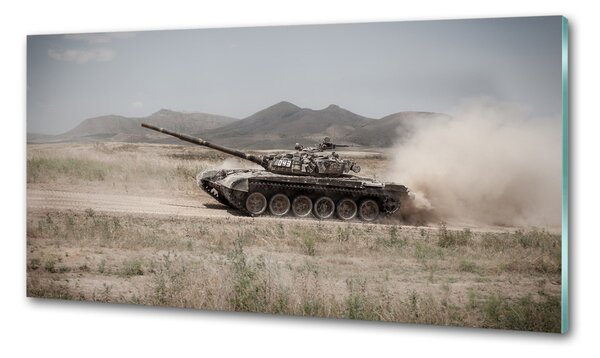 Panou sticlă decorativa bucătărie Tank în deșert