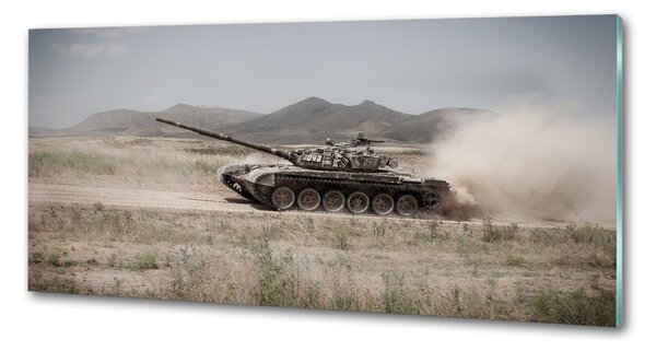 Panou sticlă decorativa bucătărie Tank în deșert