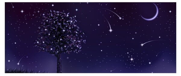 Tablou - Noaptea în ilustrație (120x50 cm)