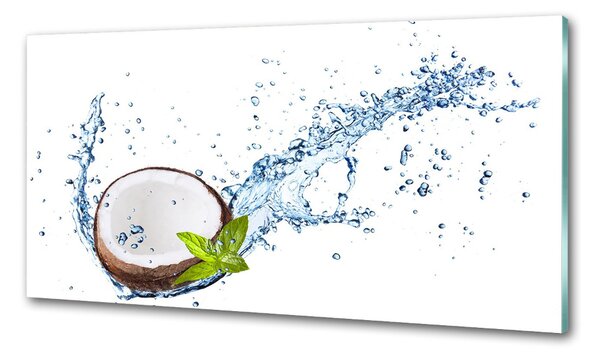 Panou sticlă decorativa bucătărie Și apă de nucă de cocos
