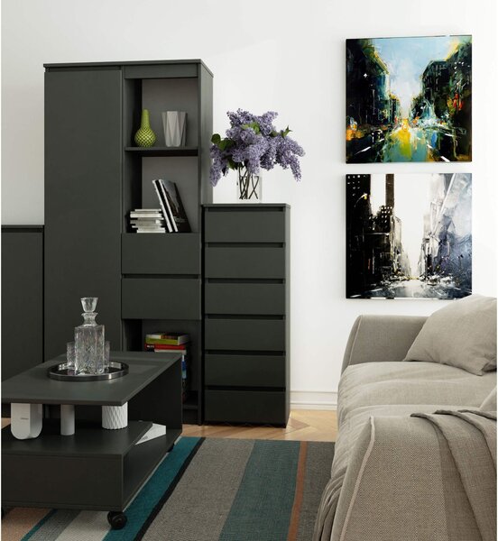 Comodă cu sertare Cipriano V (grafit). Promo -21%. 1152076