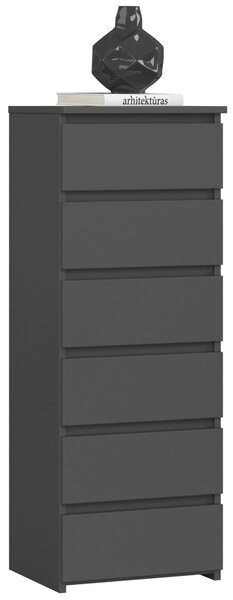 Comodă cu sertare Cipriano V (grafit). Promo -21%. 1152076