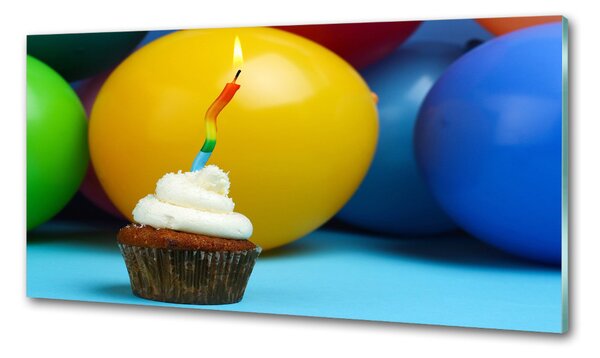 Panou sticlă bucătărie cupcake ziua de nastere