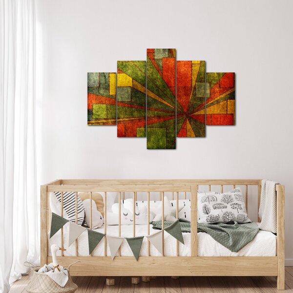 Tablou cu abstracție geometrică (150x105 cm)