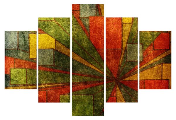 Tablou cu abstracție geometrică (150x105 cm)