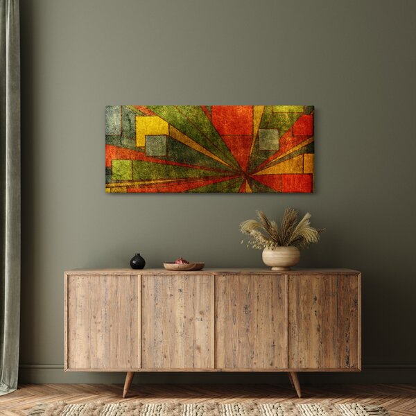 Tablou cu abstracție geometrică (120x50 cm)