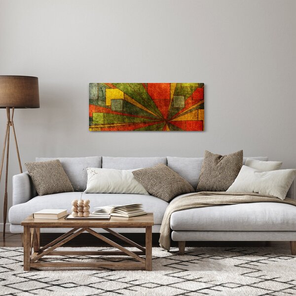 Tablou cu abstracție geometrică (120x50 cm)