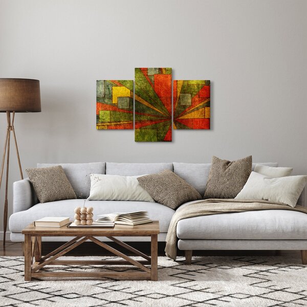 Tablou cu abstracție geometrică (90x60 cm)