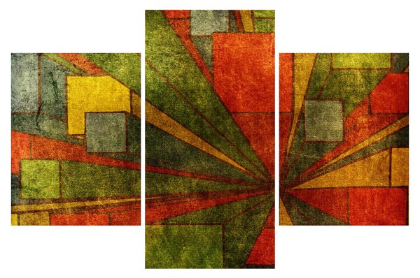 Tablou cu abstracție geometrică (90x60 cm)