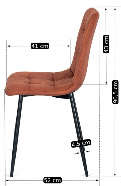 Scaun sufragerie Permite (roșu rugină) . 1128982