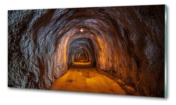 Panou sticlă decorativa bucătărie tunel subteran