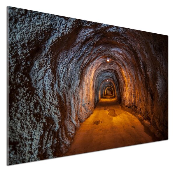 Panou sticlă decorativa bucătărie tunel subteran
