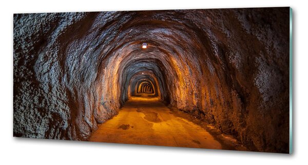 Panou sticlă decorativa bucătărie tunel subteran