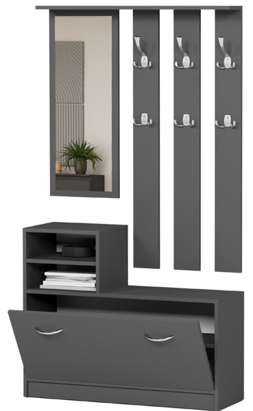 Set mobilier hol Verturia (antracit) (cu oglindă). Promo -16%. 1151889