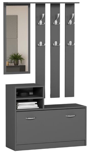 Set mobilier hol Verturia (antracit) (cu oglindă). Promo -16%. 1151889