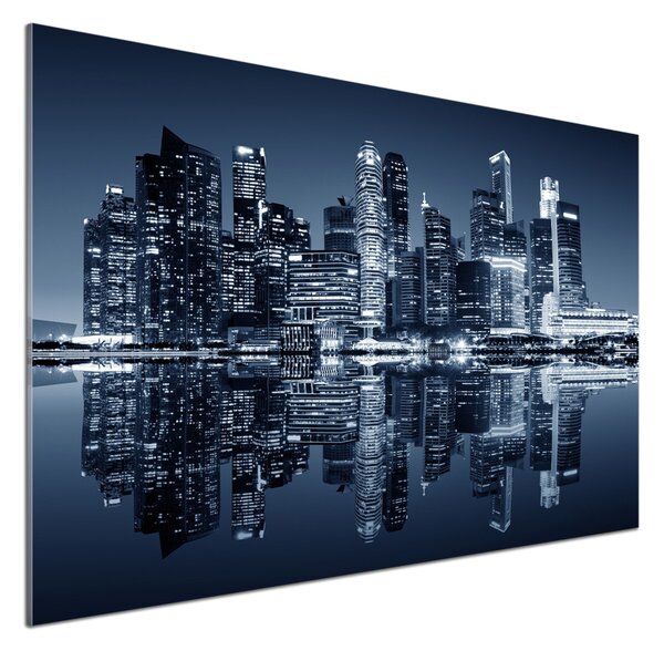Panou sticla securizata bucatarie Singapore timp de noapte