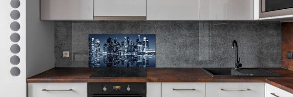 Panou sticla securizata bucatarie Singapore timp de noapte