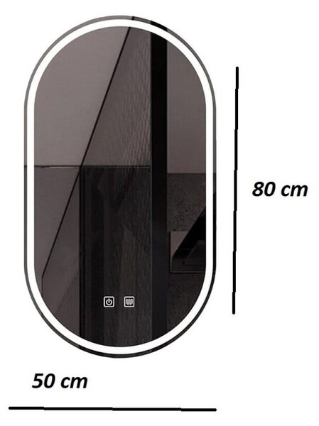 Oglinda Led, ESNJ20, 80 X 50 Cm