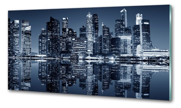 Panou sticla securizata bucatarie Singapore timp de noapte