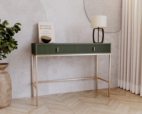 Măsuță de toaletă Magara 2S (verde fumuriu + auriu). 1154761
