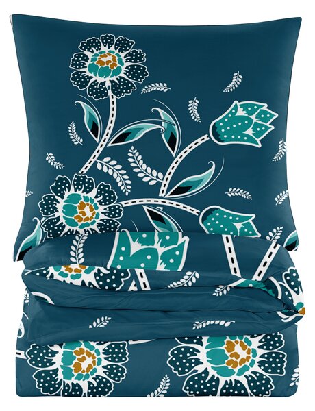 Lenjerie de pat din microfibra SITTO verde inchis Dimensiune lenjerie de pat: 2 buc 70 x 80 cm | 200 x 220 cm