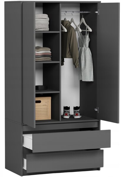 Dulap de haine Bewana (antracit). Promo -20%. 1151241