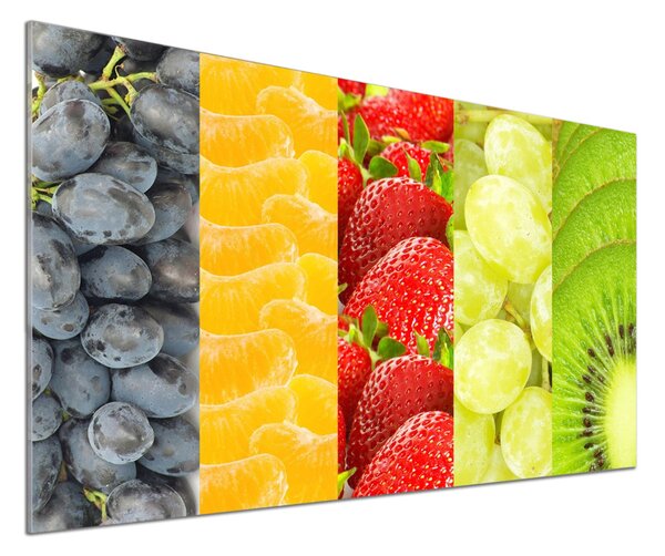 Panou sticla securizata bucatarie fructe colorate