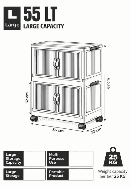 Dulap Laice 67 (antracit). Promo -19%. 1153443