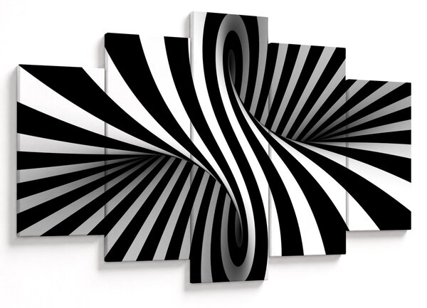 Tablou abstract cu dungi de zebră (150x105 cm)