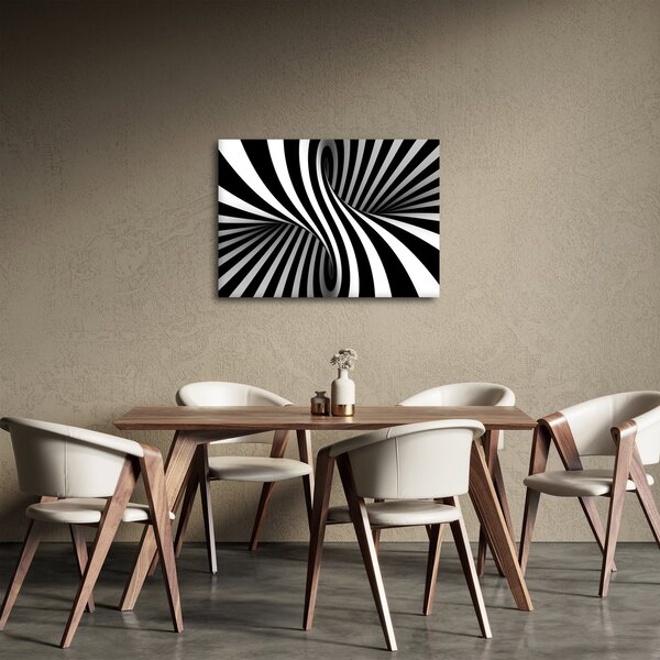 Tablou abstract cu dungi de zebră (70x50 cm)