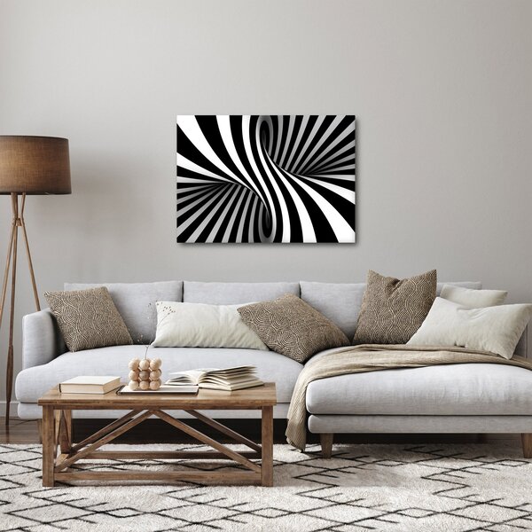 Tablou abstract cu dungi de zebră (70x50 cm)