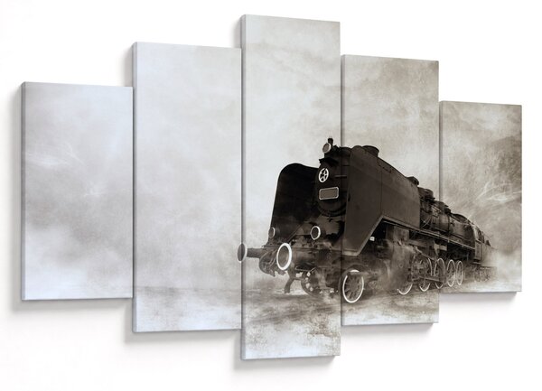Tablou - Tren în ceață (150x105 cm)