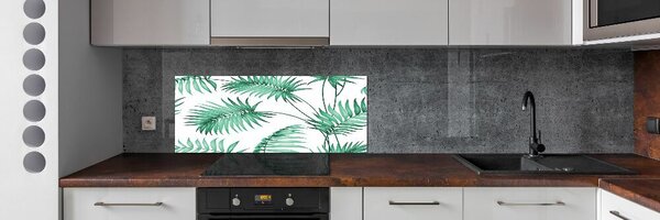 Sticlă printata bucătărie frunze tropicale